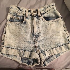American Apparel high waisted denim/mom Jean short